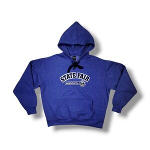 Signature Sportswear Minnesota State Fair Embroidered Blue Hoodie Men's L